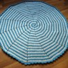 Blue Spiral Baby Blanket