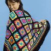 Bright Granny Squares Throw