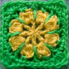 Brilliant Flower Crochet Square