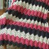 Cerise Lace Ripple Afghan