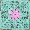 Minty Flower Square