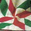 Christmas Poinsettia Swirls Afghan