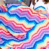 Rainbow Waves Throw