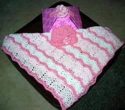 crochet - EASY baby blanket for a beginner (Afghan, ripple