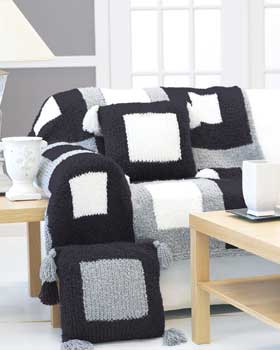 Gray Scale Square Afghan