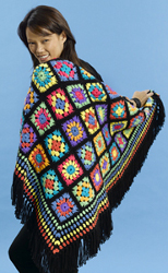 Bright Granny Square Throw