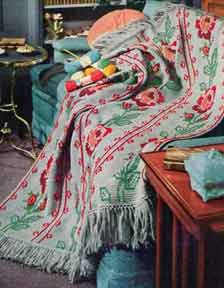 American Rose Afghan AllFreeCrochetAfghanPatterns.com
