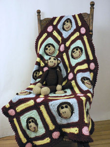 Crocheted Monkey Blanket Need a Baby Present? Give the Gift of Crochet!