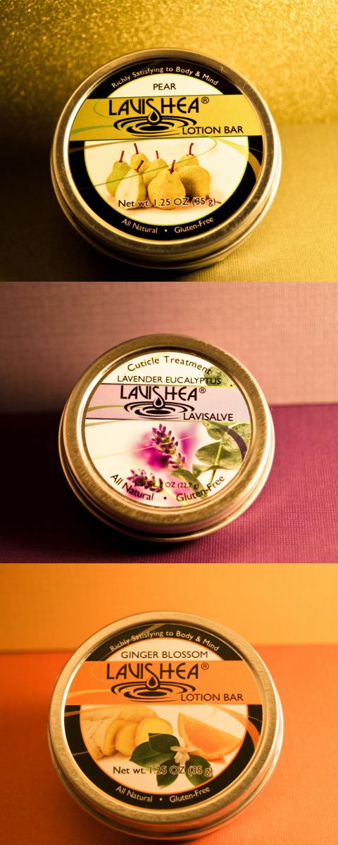 Lavishea Lotion Bars: Pear, Lavender Eucalyptus Cuticle Treatment, Ginger Blossom