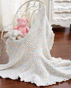 Marshmallow Baby Blanket AllFreeCrochetAfghanPatterns.com
