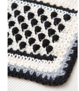 Domino Crochet Bobble Stitch Throw