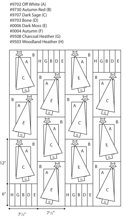 Crochet Christmas Tree Afghan Diagram